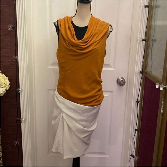 Thierry Mugler  colorblock ruched dress, S - Picture 1 of 6
